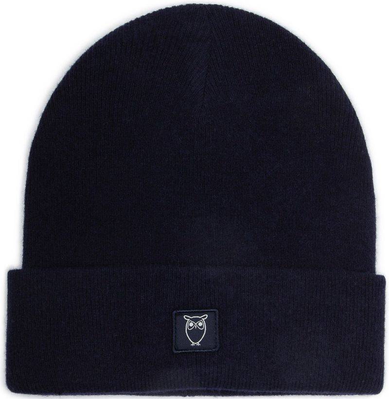 Knowledge Cotton Apparel Beanie Wolle Dunkelblau - von KnowledgeCotton Apparel