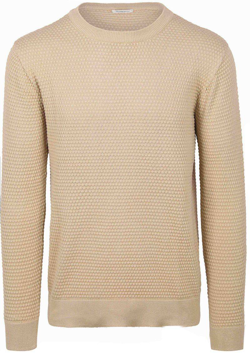 Knowledge Cotton Apparel Pullover Bubble Knit Beige - Größe M von KnowledgeCotton Apparel