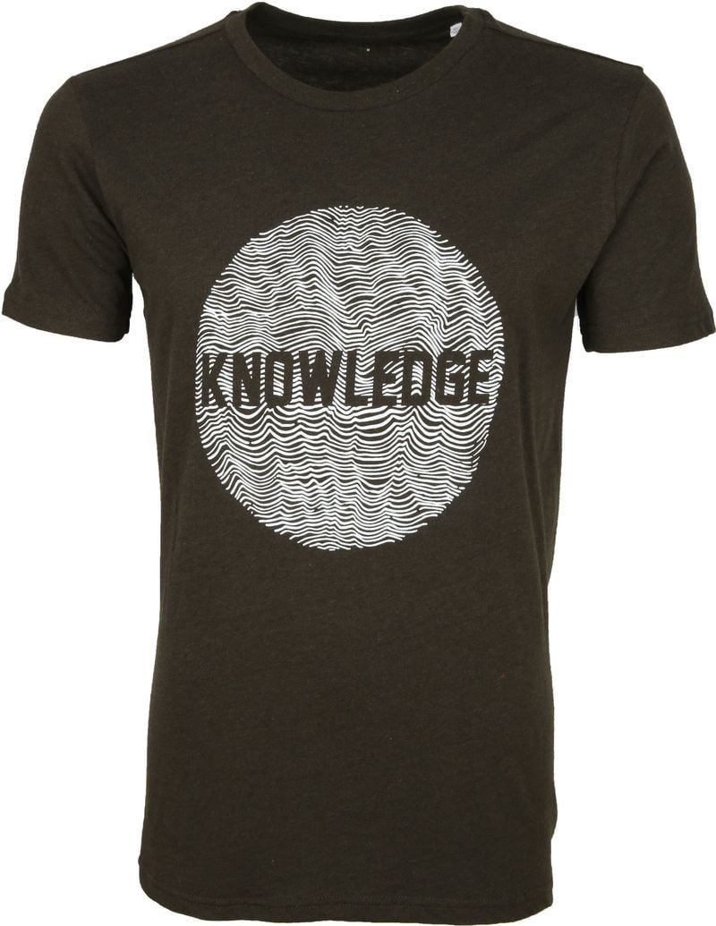 Knowledge Cotton Apparel T-shirt Alder Dunkelgrün - Größe M von KnowledgeCotton Apparel