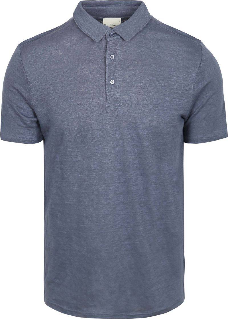 Knowledge Polo Regular Leinen Indigo - Größe L von KnowledgeCotton Apparel