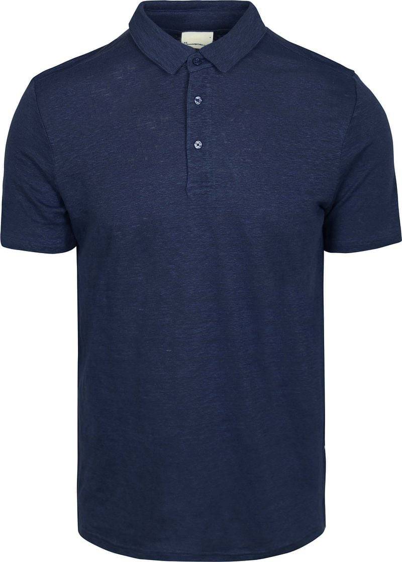 Knowledge Polo Regular Leinen Navy - Größe M von KnowledgeCotton Apparel