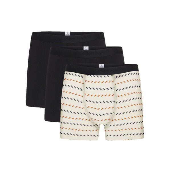 KnowledgeCotton Apparel 3er Pack Boxershorts Print Stretch Unterwäsche aus Bio-Baumwolle ROC/GOTS/Vegan von KnowledgeCotton Apparel