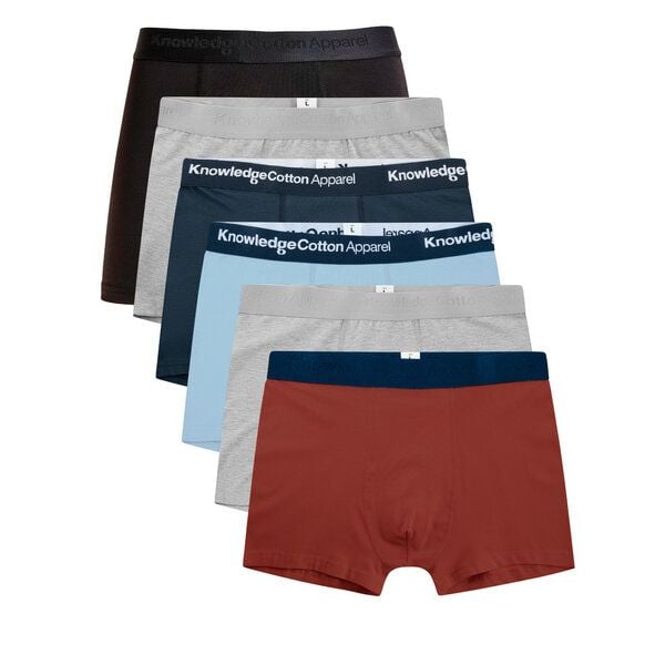 KnowledgeCotton Apparel 6er Pack Boxershorts - 6 pack solid colored underwear - GOTS/Vegan von KnowledgeCotton Apparel