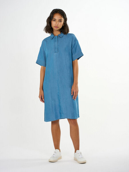 KnowledgeCotton Apparel Jeans Kleid - A-Shape Denim Dress - aus Tencel von KnowledgeCotton Apparel