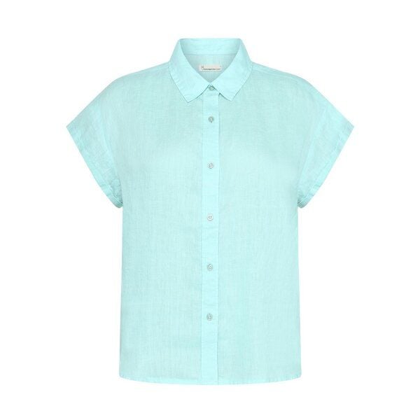 KnowledgeCotton Apparel ASTER faltbares Kurzarm-Leinenhemd - Bio-Leinen - GOTS/Vegan von KnowledgeCotton Apparel