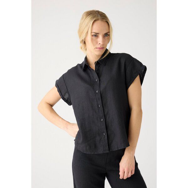 KnowledgeCotton Apparel ASTER faltbares Kurzarm-Leinenhemd - Bio-Leinen - GOTS/Vegan von KnowledgeCotton Apparel