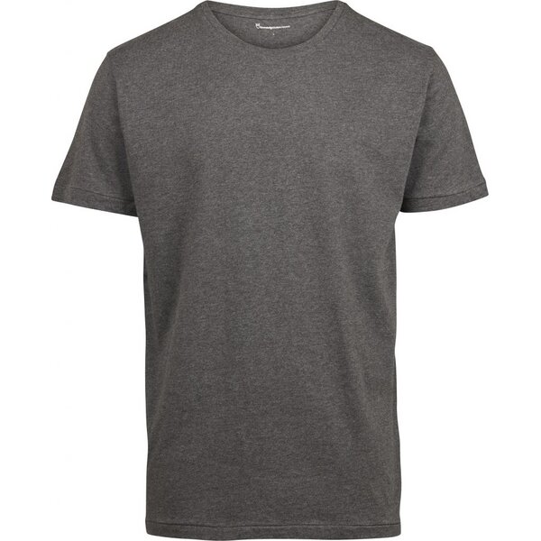 KnowledgeCotton Apparel Basic Regular Fit 0-Neck dark grey melange von KnowledgeCotton Apparel