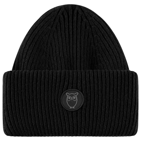 KnowledgeCotton Apparel - Big Rib Beanie - Mütze Gr One Size schwarz von KnowledgeCotton Apparel