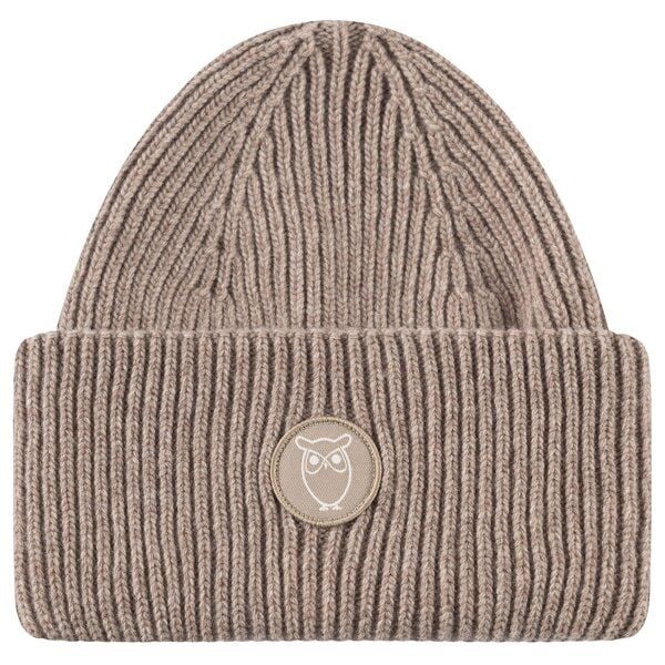 KnowledgeCotton Apparel Big Rib Beanie-Mütze aus Lammwolle von KnowledgeCotton Apparel