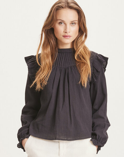 KnowledgeCotton Apparel Bluse - LILY Ruffle Blouse - aus Bio-Baumwolle von KnowledgeCotton Apparel