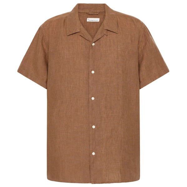 KnowledgeCotton Apparel - Box S/S Linen Shirt - Hemd Gr XXL braun von KnowledgeCotton Apparel