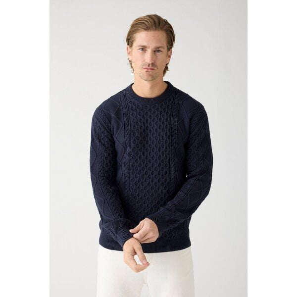 KnowledgeCotton Apparel Cable Knit Strickpullover aus Bio-Baumwolle ROC/GOTS/Vegan von KnowledgeCotton Apparel