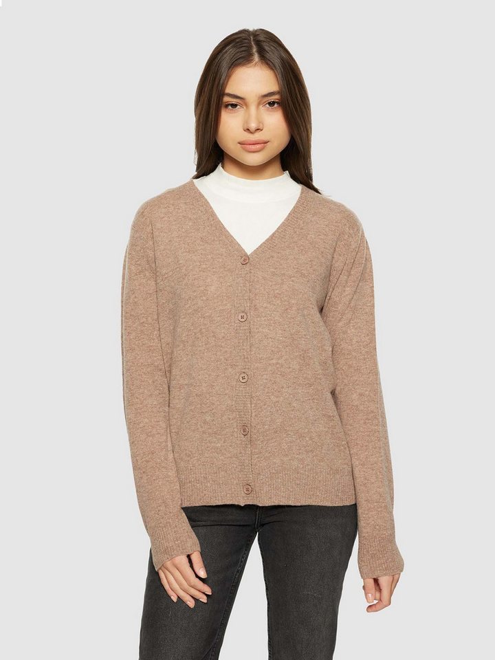 KnowledgeCotton Apparel Cardigan Lambswool V-Neck Cardigan von KnowledgeCotton Apparel