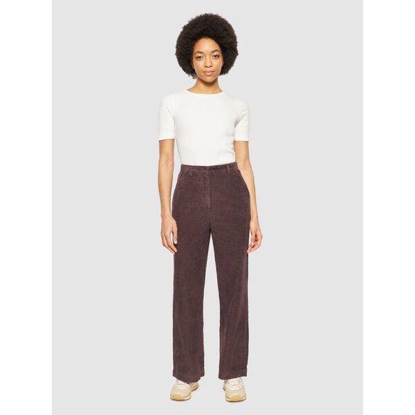 KnowledgeCotton Apparel Cordhose POSEY Wide High-Rise aus Bio-Baumwolle von KnowledgeCotton Apparel