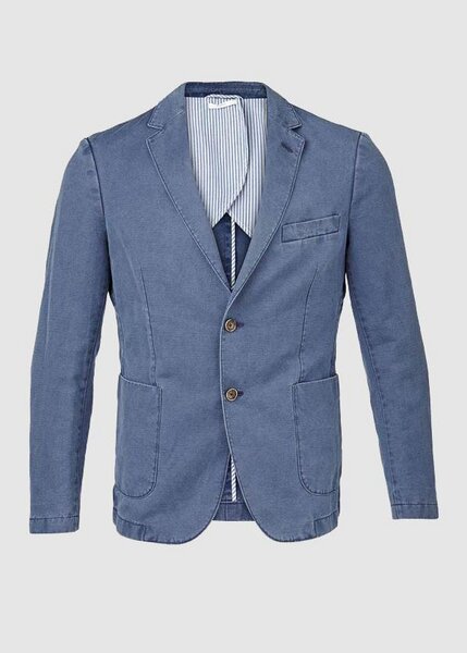 KnowledgeCotton Apparel Cotton/Linen Blazer dark blue von KnowledgeCotton Apparel