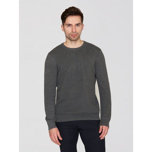 KnowledgeCotton Apparel Crewneck Strickpullover VAGN aus Bio-Baumwolle - ROC/GOTS/Vegan von KnowledgeCotton Apparel