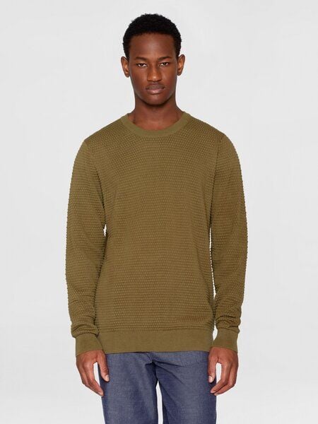 KnowledgeCotton Apparel Crewneck Strickpullover VAGN aus Bio-Baumwolle - ROC/GOTS/Vegan von KnowledgeCotton Apparel