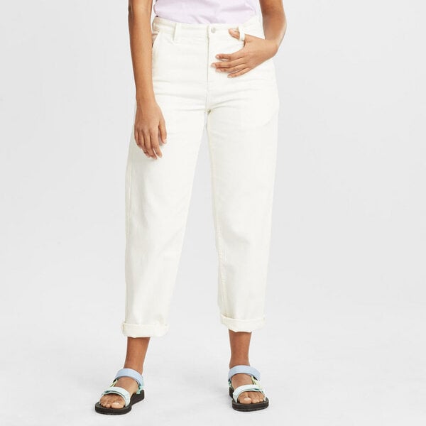 KnowledgeCotton Apparel Cropped Mom Jeans - CALLA - aus Biobaumwolle von KnowledgeCotton Apparel