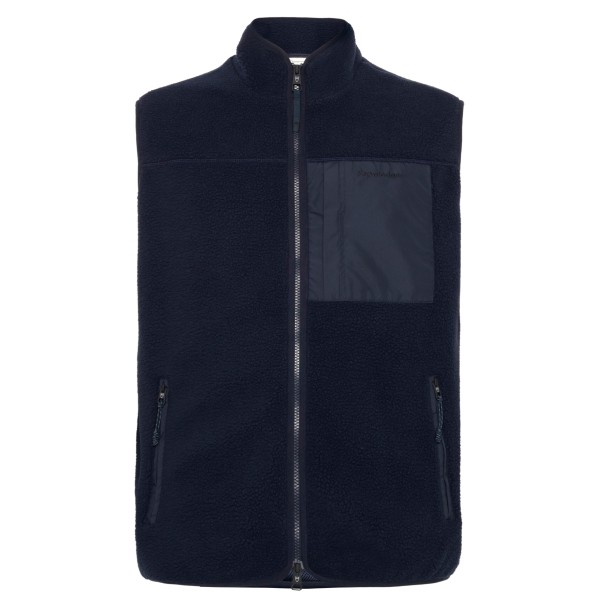 KnowledgeCotton Apparel - ED Adv. Loose Fit Zip Fleece Vest - Fleeceweste Gr XXL blau von KnowledgeCotton Apparel