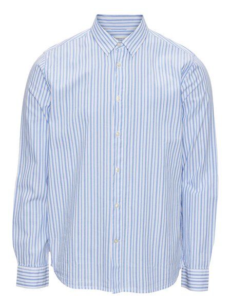 KnowledgeCotton Apparel Elder Regular Narrow Stripes Shirt - VEGAN - Blue Fog KnowledgeCotton Apparel Elder Regular Narrow Stripes Shirt - VEGAN - Blue Fog von KnowledgeCotton Apparel