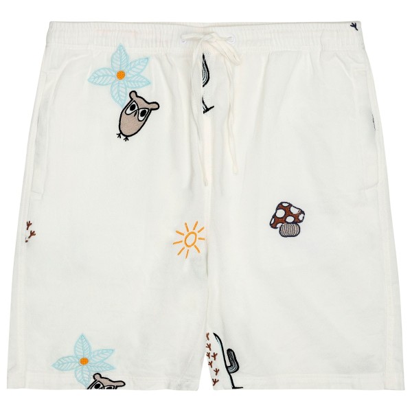 KnowledgeCotton Apparel - Fig Loose with Embroidery Shorts - Shorts Gr L weiß von KnowledgeCotton Apparel