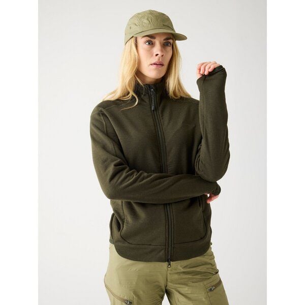 KnowledgeCotton Apparel Fleece-Jacke mit Reißverschluss DYNAMIC aus Merinowolle - Damen von KnowledgeCotton Apparel