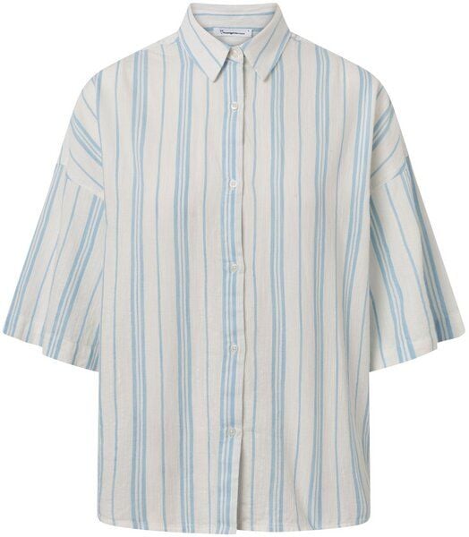 KnowledgeCotton Apparel Gestreifte Kurzarm-Bluse von KnowledgeCotton Apparel