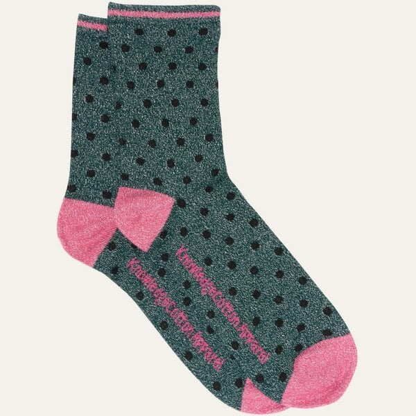 KnowledgeCotton Apparel Glitzer-Socken DOTS mit Bio-Baumwolle und recyceltem Material von KnowledgeCotton Apparel