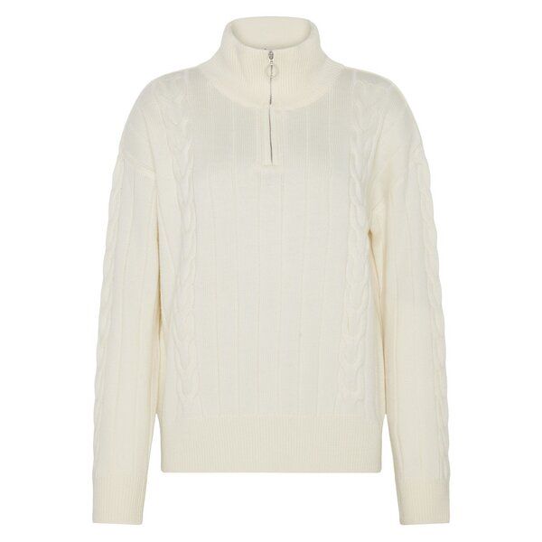 KnowledgeCotton Apparel Halfzip Pullover mit hohem Kragen aus Merinowolle RWS von KnowledgeCotton Apparel