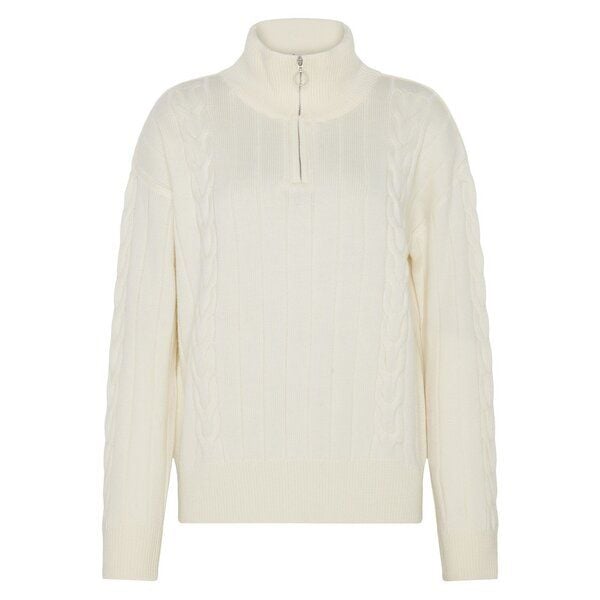 KnowledgeCotton Apparel Halfzip Pullover mit hohem Kragen aus Merinowolle RWS von KnowledgeCotton Apparel