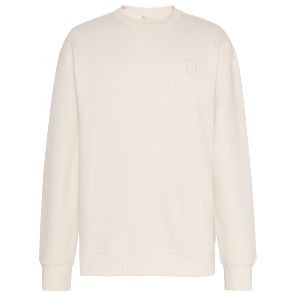 KnowledgeCotton Apparel - Heavy Diagonal Structure Sweater - Fleecepullover Gr L weiß von KnowledgeCotton Apparel