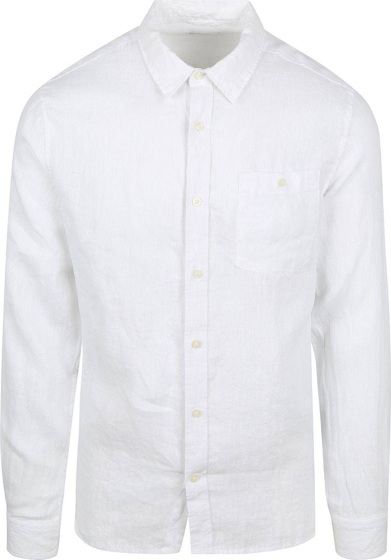 KnowledgeCotton Apparel Hemd Leinen Weiß - Größe L von KnowledgeCotton Apparel