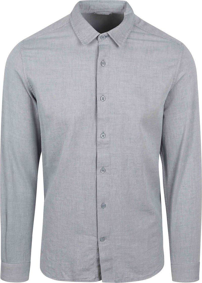 KnowledgeCotton Apparel Hemd Vintage Indigo - Größe L von KnowledgeCotton Apparel