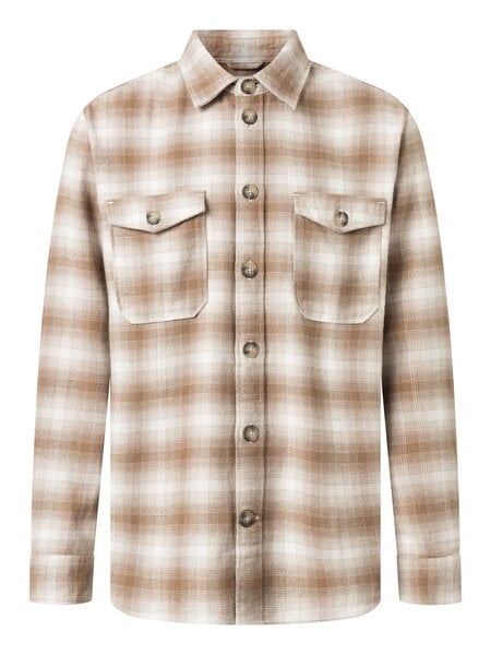 KnowledgeCotton Apparel Herren Overshirt - FLANNEL LOOSE FIT CHECKERED SHIRT - GOTS von KnowledgeCotton Apparel