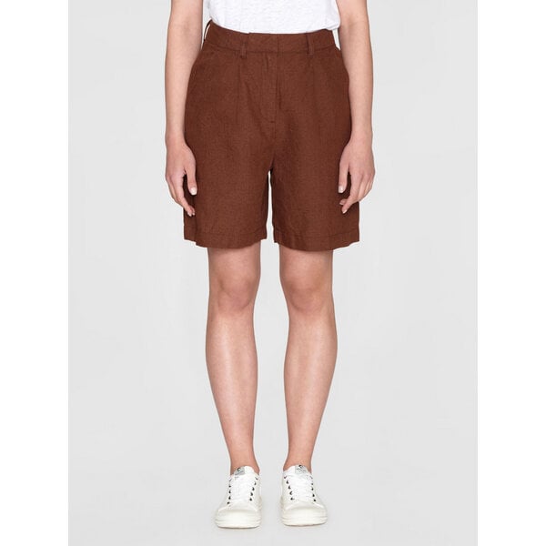 KnowledgeCotton Apparel High-Waist Shorts POSEY aus Bio-Leinen von KnowledgeCotton Apparel