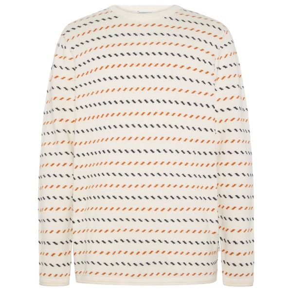 KnowledgeCotton Apparel - Jacquard Crew Neck Knit - Wollpullover Gr M weiß/beige von KnowledgeCotton Apparel