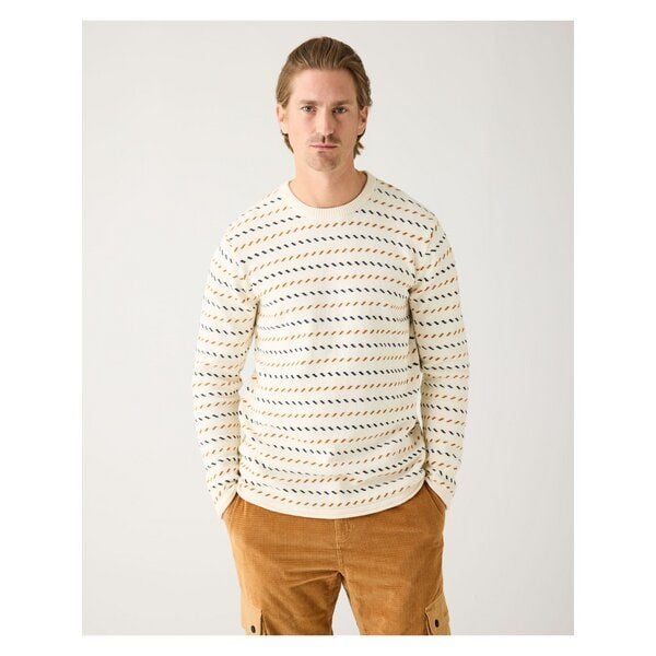 KnowledgeCotton Apparel Jacquard Pullover aus Bio-Baumwolle RWS/Vegan von KnowledgeCotton Apparel