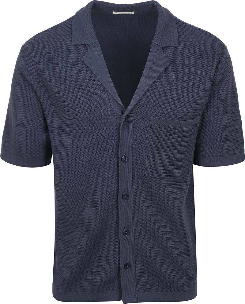 KnowledgeCotton Apparel Knitted Top Dunkelblau - Größe L von KnowledgeCotton Apparel