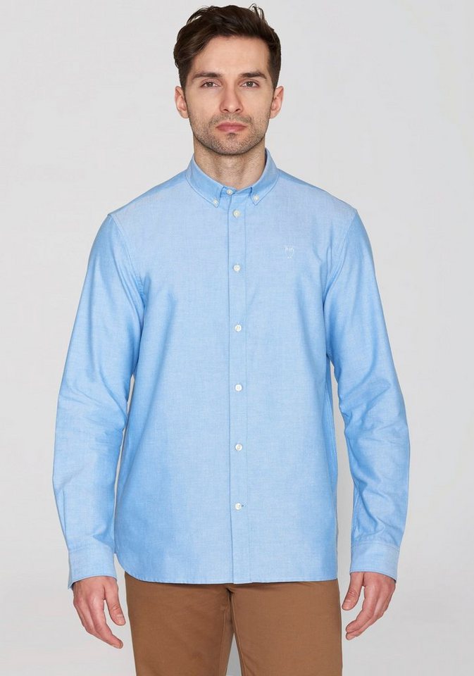 KnowledgeCotton Apparel Langarmhemd HARALD mit Button-Down-Kragen von KnowledgeCotton Apparel