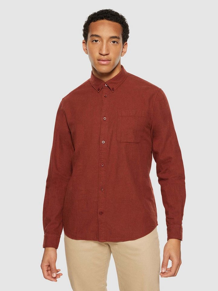 KnowledgeCotton Apparel Langarmhemd Regular Fit Melangé Flannel Shirt von KnowledgeCotton Apparel
