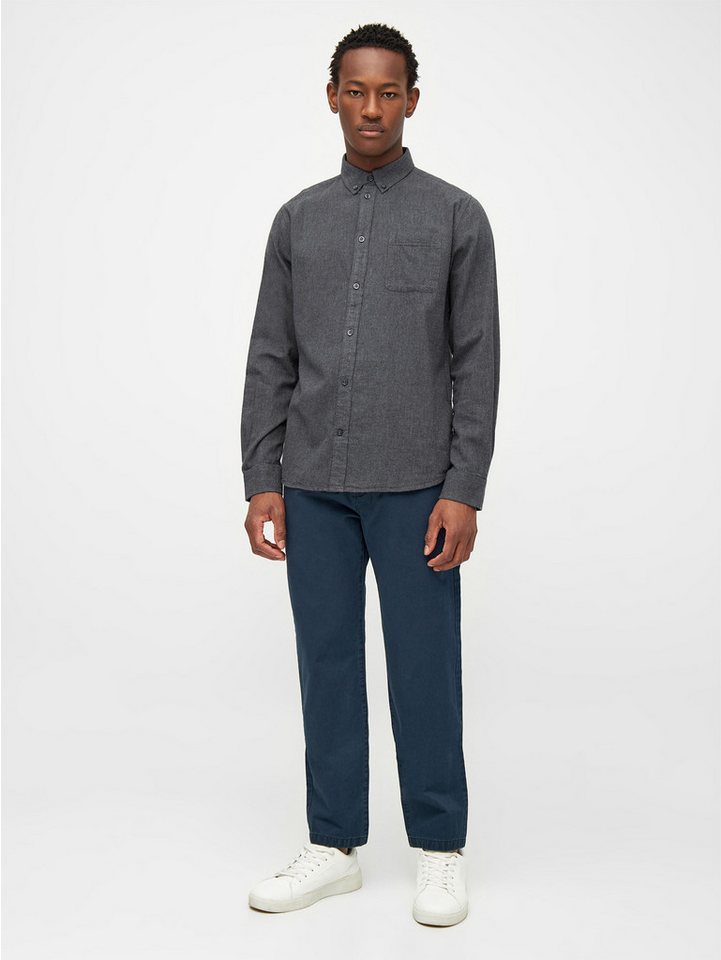 KnowledgeCotton Apparel Langarmhemd Regular Fit Melangé Flannel Shirt von KnowledgeCotton Apparel