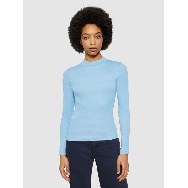 KnowledgeCotton Apparel Langarmshirt - Rib high neck long sleeved - aus Bio-Baumwolle von KnowledgeCotton Apparel