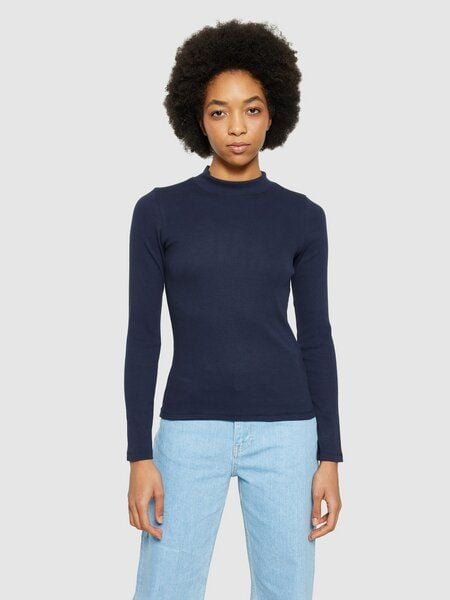 KnowledgeCotton Apparel Langarmshirt - Rib high neck long sleeved - aus Bio-Baumwolle von KnowledgeCotton Apparel