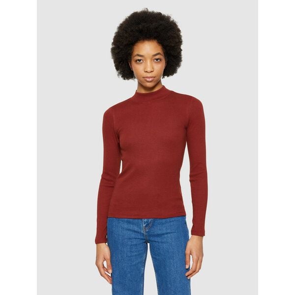 KnowledgeCotton Apparel Langarmshirt - Rib high neck long sleeved - aus Bio-Baumwolle von KnowledgeCotton Apparel