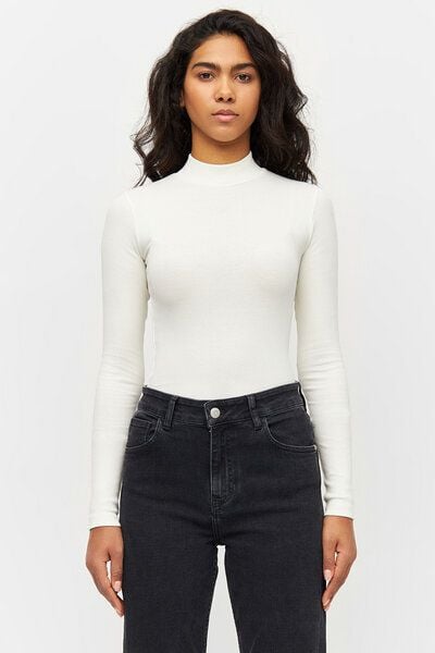 KnowledgeCotton Apparel Langarmshirt - Rib high neck long sleeved - aus Bio-Baumwolle von KnowledgeCotton Apparel