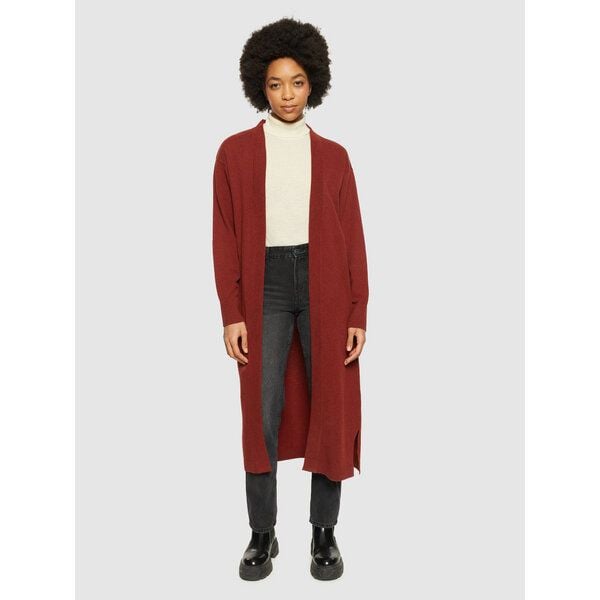 KnowledgeCotton Apparel Langer Cardigan aus Bio-Lammwolle von KnowledgeCotton Apparel