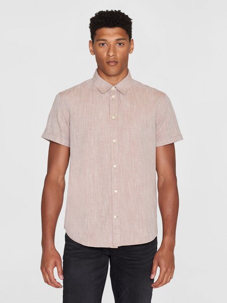 KnowledgeCotton Apparel Larch Shortsleeve Linen Shirt GOTS von KnowledgeCotton Apparel