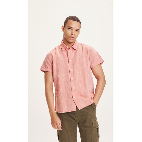 KnowledgeCotton Apparel Larch Shortsleeve Linen Shirt GOTS von KnowledgeCotton Apparel