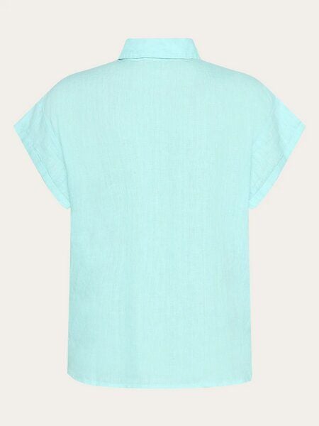 KnowledgeCotton Apparel Leinenbluse - ASTER fold up short sleeve linen shirt - aus Bio-Leinen von KnowledgeCotton Apparel