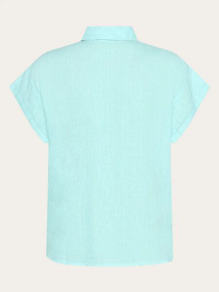 KnowledgeCotton Apparel Leinenbluse - ASTER fold up short sleeve linen shirt - aus Bio-Leinen von KnowledgeCotton Apparel